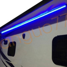 Blue Neon Glow EL Wire String Strip Decor Boat LED Light Car Party Controller