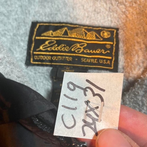 Vintage Eddie Bauer legend full zip up fleece lined black windbreaker jacket - Picture 5 of 5