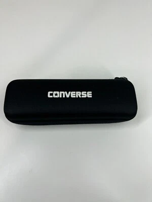 Converse glasses case zip up clamshell semi hard black pouch eye storage - image 1 of 4