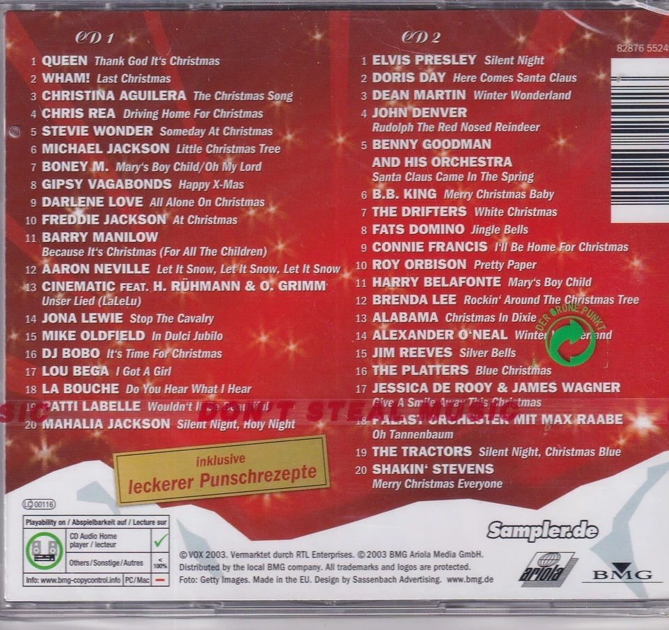 Christmas Classics 2003 - Wham, Rea, Queen u.a. - Doppel-CD -136- near mint - Bild 2 von 2