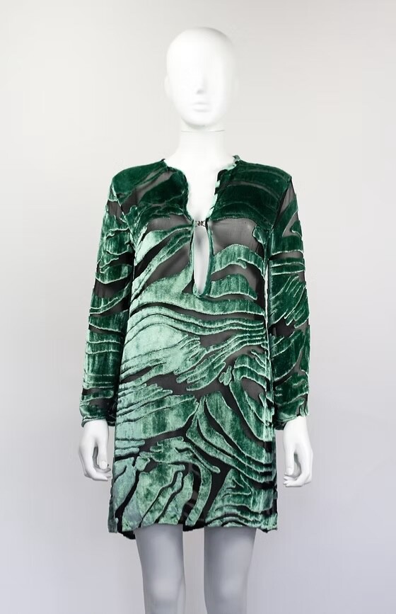 Gucci by Tom Ford Spring/Summer 1996 Velvet Mini Dress | eBay