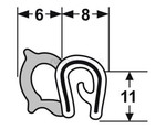 <!--F#f_0-->Pinchweld with Small Door Seal 66-056 - Sold Per Meter<!--F/-->