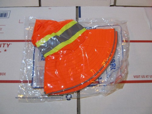 Ironwear Hi Viz Booney Hat Orange Silver Reflective Tape Lime Green Trim Boonie - Picture 5 of 7