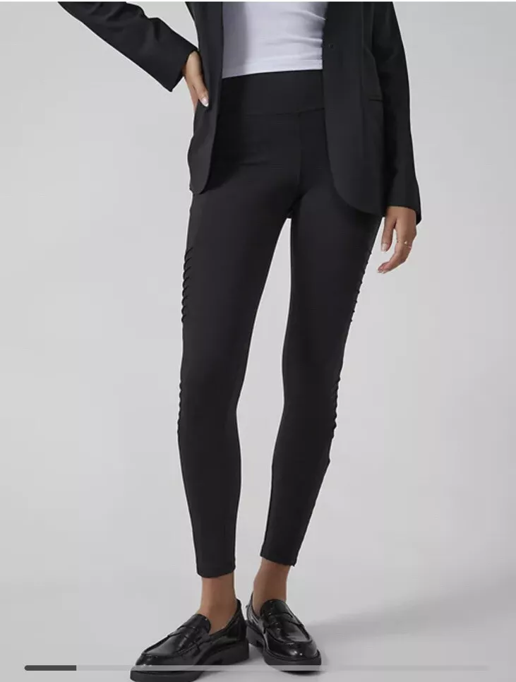 New! ATHLETA Delancey Moto Tight Leggings Black Size XS #598323