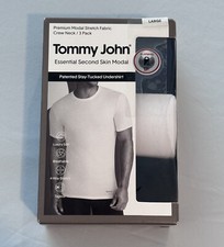 NWT Tommy John Second Skin Crew Neck Undershirt - Multicolors - Large - 3 Pack