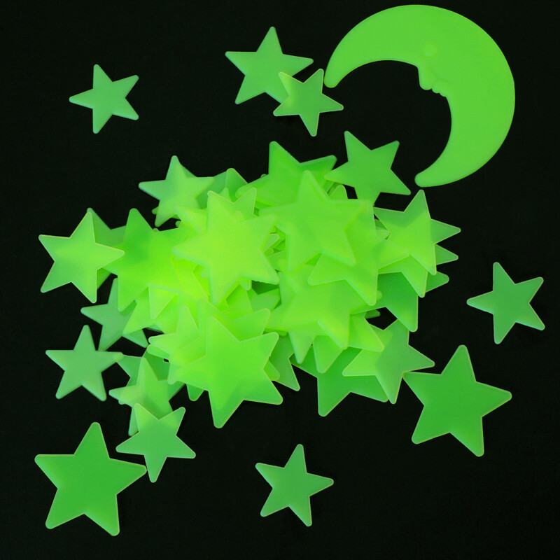 Glow In Dark Wall Ceiling Stars Moon Stickers Wall Glow In The Dark