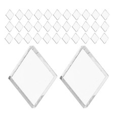100 Pcs Self Adhesive Decorative Mirror Tiles for Craft Polished Stick