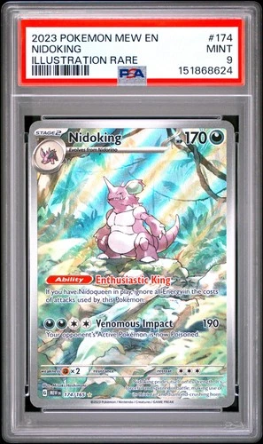 2023 POKEMON MEW EN-151 ILLUSTRATION RARE #174 NIDOKING PSA 9