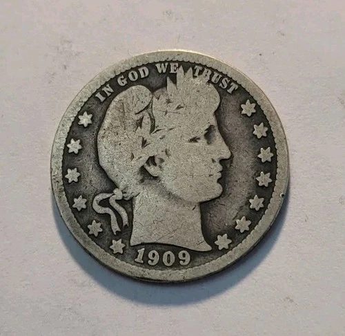 1909-P Barber Quarter — photo from another recent sale