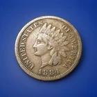 1884 Indian Head Cent Penny-Liberty-