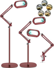 10X Rectangle Magnifying Glass with Light and Stand, 5  3 Inch Real Glass 5 Col