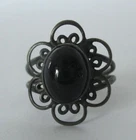 Vintage Sterling Silver Onyx Ring Size 7