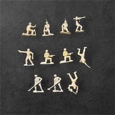 TimMee Processed Plastic Co Army Men 11 Pc Gray American Toy Soldiers SF0293