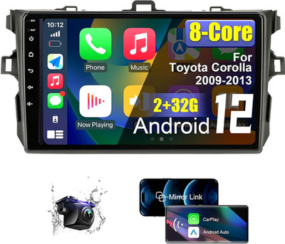 Car Stereo for Toyota Corolla 2009 2013, Wireless CarPlay/Android Auto Wi-Fi GPS