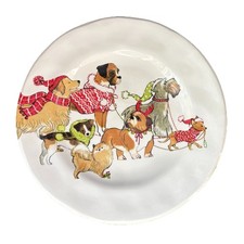 NEW Pier 1 Imports Park Avenue Puppies Dogs Salad Dessert Plates 8.75  QUANTITY