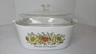 Pyrex Corning Ware A-5-B  5 QT L'Echalote La Marjolaine Spice Of Life High Lid