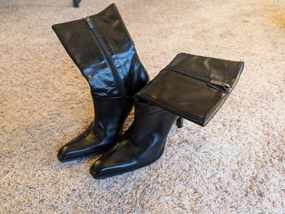 Fratelli Rossetti Black Pointed-Toe Tall Boots IT40 / US9-9.5 