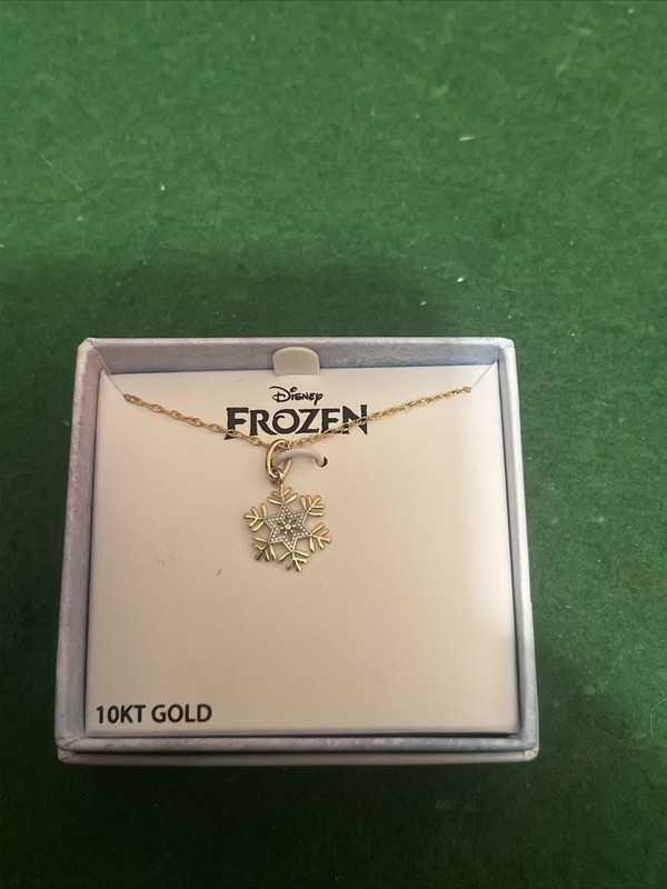 Disney Frozen Necklace with 10 k gold charm 