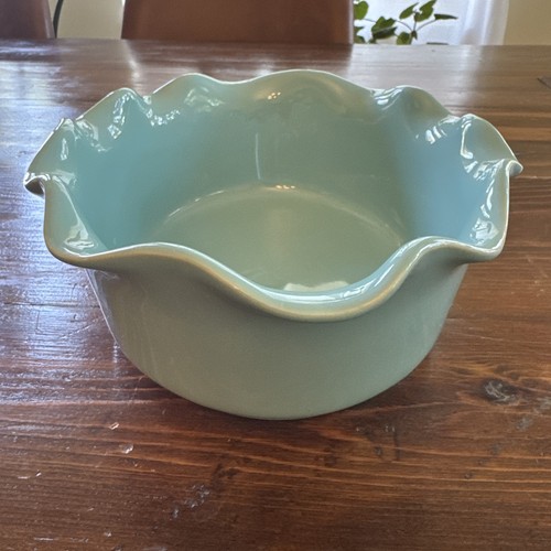 Stoneware Grestel Portugal Blue Scalloped Fluted Edge Casserole Dish Baker Bowl - Picture 3 of 7