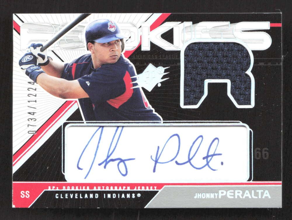 2003 SPx Jhonny Peralta #169 Auto /1224 Cleveland Indians TV2636