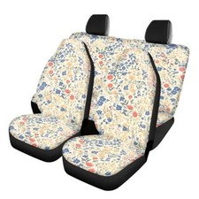 Print Nonslip Car Seat Covers Full Set For Women Watercolor Cute Ditsy Floral