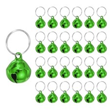 24 PCS Dog Bell, Cat Bell Dog Collar Small Pet Bells Keychain, Green