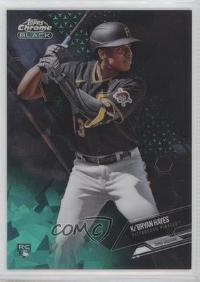 2021 Topps Chrome Black Green Atomic Refractor 2/99 Ke'Bryan Hayes #79 7c5