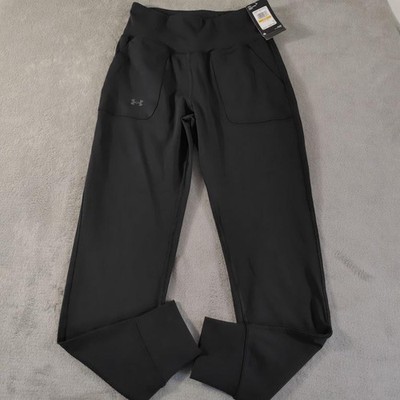 Under Armour Pants Womens Small Black UA Motion Jogger Pockets Fitted 1375071