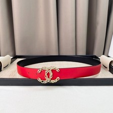 NEW REVERSIBLE CHanel Leather women Belt