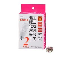 Eco-friendly 60W equivalent E26 base warm white spiral bulb 2-pack