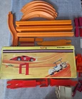 1969 Hot Wheels Action Set Gear Box Case & Various Track Pieces and Accessories