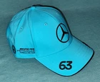 Mercedes F1 Team 2025 George Russell #63 Adidas Hat Cap JZ2570 NEW