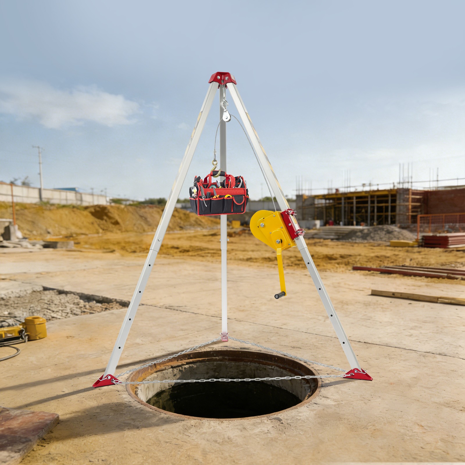 Confined Space Tripod Kit Floorstand Confined Space Rescue Tripod Rescue Tripod