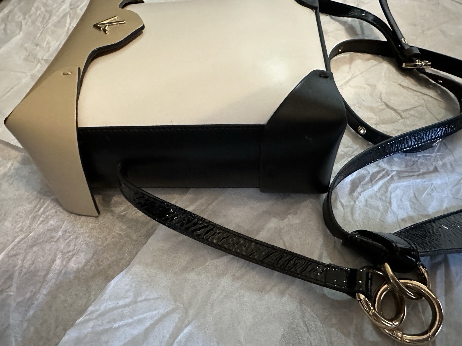 Authentic Manu Atelier Mini Pristine Handbag Calf… - image 3