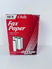 Office Depot Fax Paper 98 ft Thermal Rolls High Sensitivity 5 Rolls Open Box
