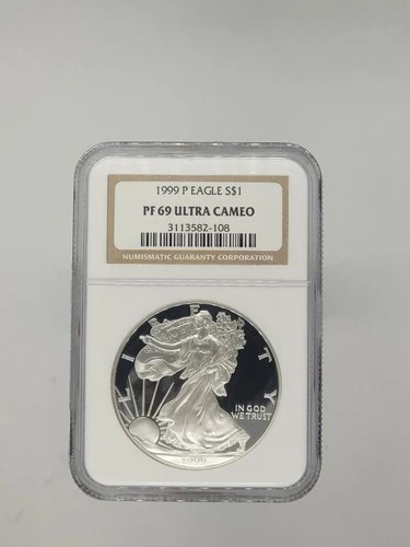 1999-P American Silver Eagle Proof - NGC PR69 ULTRA CAMEO