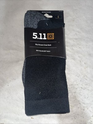 Size L- 5.11 Black 10033 Slipstream Crew Sock 1 Pair With Defects