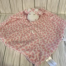 Angel Dear GIRAFFE LOVEY Pink White Spots Safari Security Blanket CLEAN
