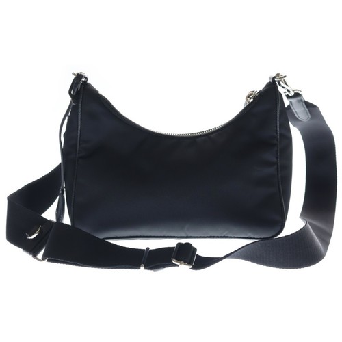 Borsa a mano Prada Re-Edition 2005 2 vie tracolla nylon nero 1BH204 argento usata - Foto 2 di 6