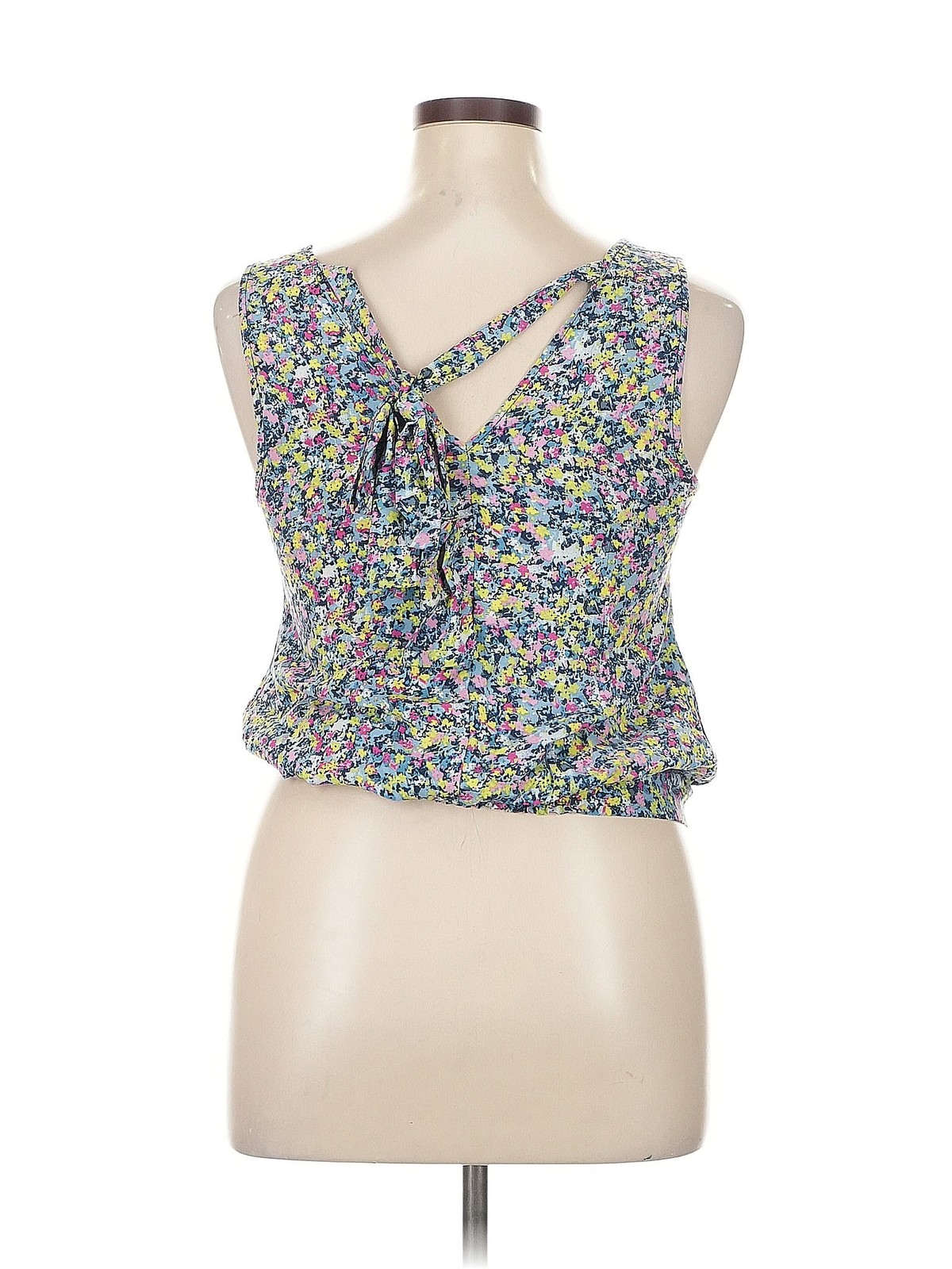 Tommy Girl by Tommy Hilfiger Women Blue Sleeveless Blouse XL thumbnail 2