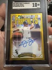 2023 Topps Finest Flashbacks FRANK THOMAS #180 GOLD AUTO  SGC 10  64/100