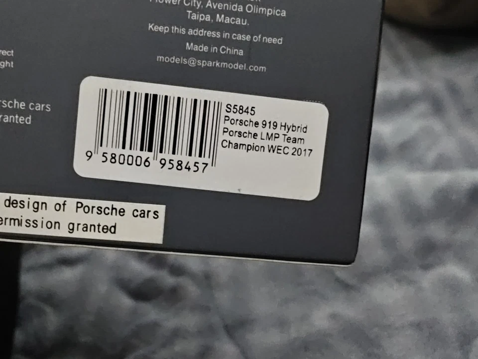 PORSCHE 919 Hybrid LMP Team Champion WEC 2017#2 Spark 1/43 S5845 Bernhard Bamber - Immagine 2 di 3