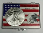 BU 2000 American Silver Eagle Dollar in Plastic Flag Case, 1 Oz ASE $1 Bullion