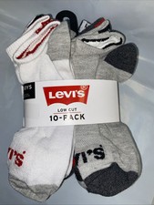 Levi  s Boys Low Cut Socks 10 Pak New