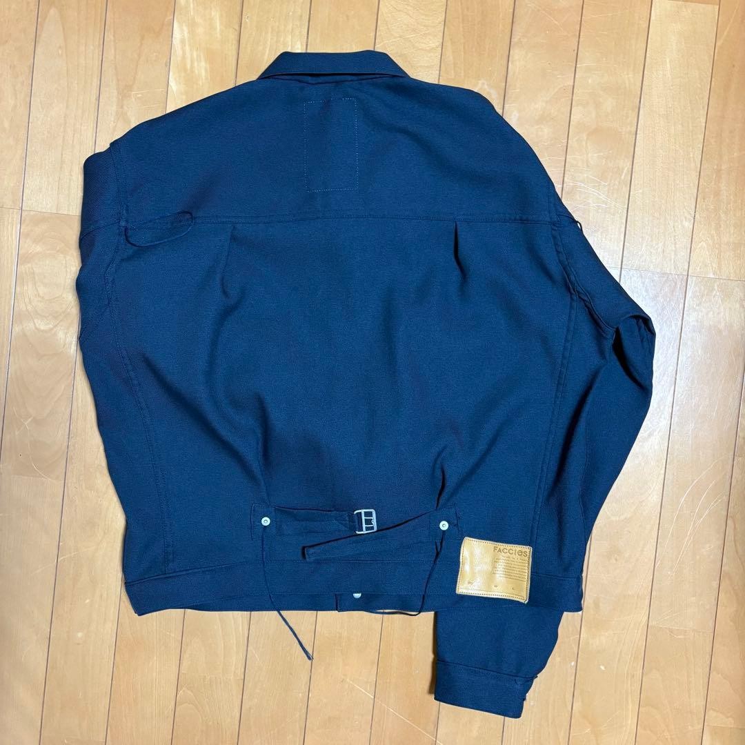 FACCIES Studious Work Jacket Navy Polyester Used … - image 3