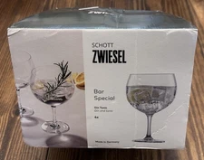 Set Of 4 Schott Zwiesel Gin Tonic Bar Special Glasses Tritan Crystal