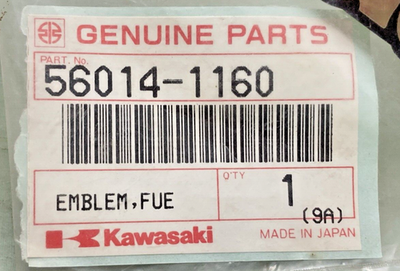 NEW GENUINE KAWASAKI 56014-1160 EMBLEM, FUEL TANK | eBay
