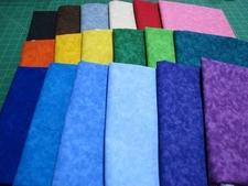 18 Yards Quilt Cotton Fabric Lot - Galaxy Rainbow Marble