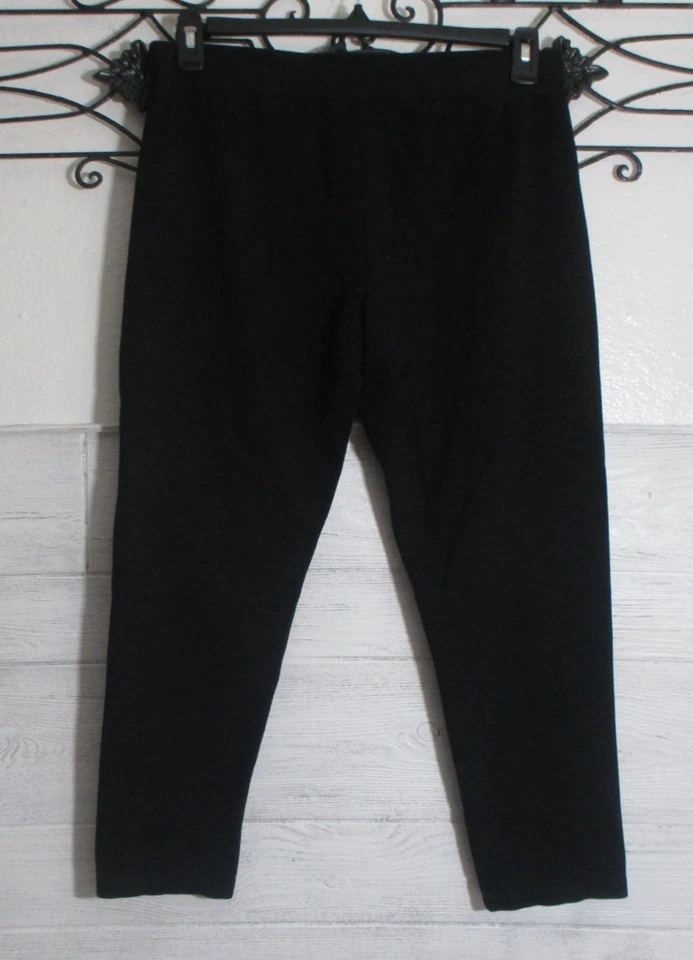 INC Internationa 弹力针织裤 14 码黑色弹性腰围 — 第 2/4 张图片