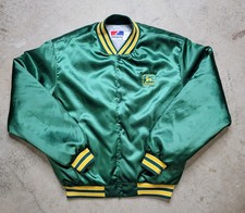 Vintage 90s John Deere Swingster Green Nylon Jacket Mens Large Made USA
